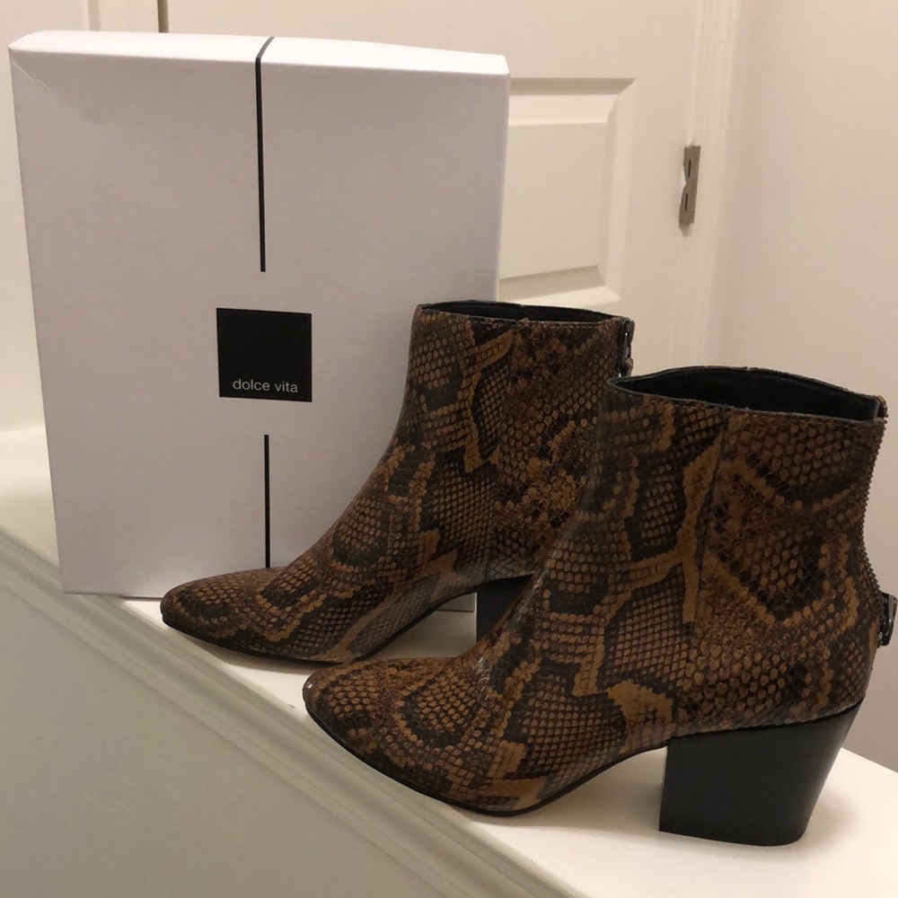 Dolce Vita Coltyn Snake print leather boot